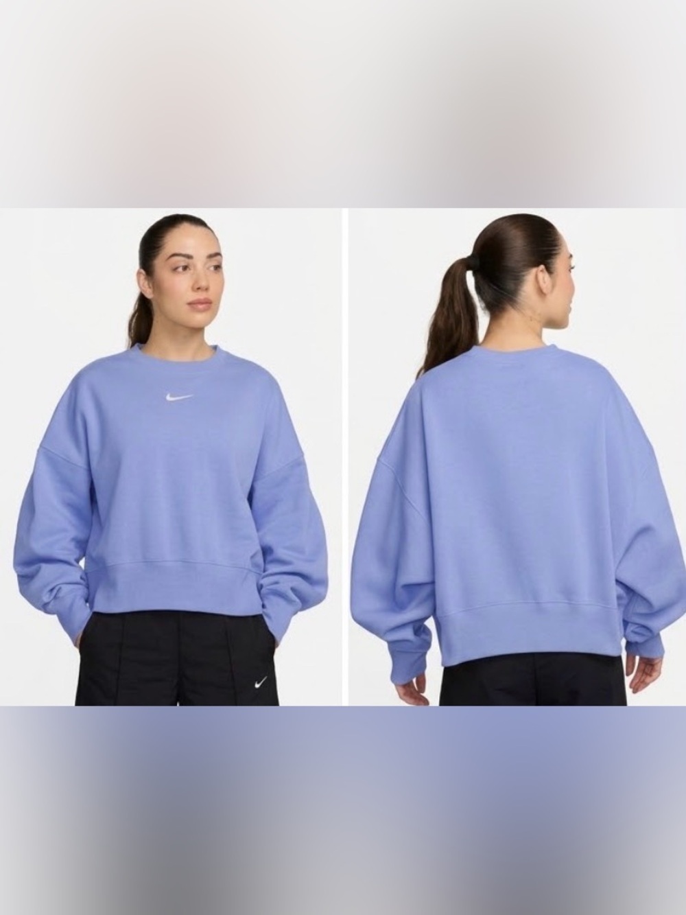 Nike Phoenix Fleece Crewneck Sweatshirt Periwinkle Medium